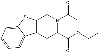 1,2,3,4-Tetrahydro-2-acetyl[1]benzothieno[2,3-c]pyridine-3-carboxylic acid ethyl ester 结构式