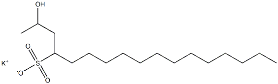 2-Hydroxyheptadecane-4-sulfonic acid potassium salt 结构式