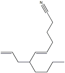 (5E)-7-Butyl-5,9-decadienenitrile 结构式