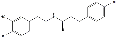 4-[2-[[(R)-3-(4-Hydroxyphenyl)-1-methylpropyl]amino]ethyl]-1,2-benzenediol 结构式