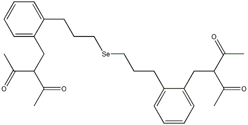 [2-(2,2-Diacetylethyl)phenethyl]methyl selenide 结构式