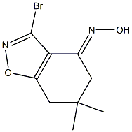 3-Bromo-4,5,6,7-tetrahydro-6,6-dimethyl-1,2-benzisoxazol-4-one oxime 结构式