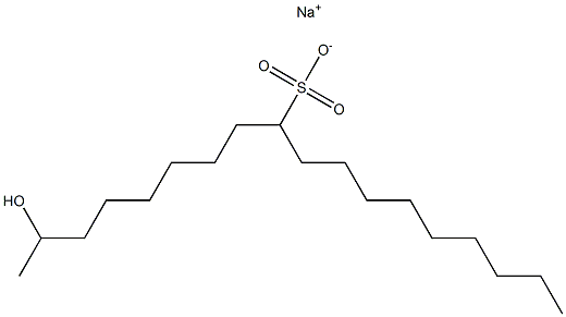 2-Hydroxyoctadecane-9-sulfonic acid sodium salt 结构式