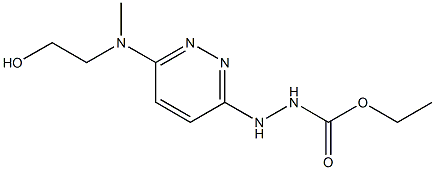 3-[6-[N-(2-Hydroxyethyl)-N-methylamino]pyridazin-3-yl]carbazic acid ethyl ester 结构式