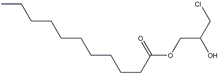 Undecanoic acid 2-hydroxy-3-chloropropyl ester 结构式