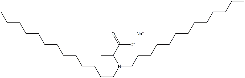2-(Ditridecylamino)propanoic acid sodium salt 结构式
