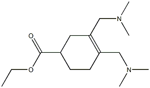 3,4-Bis[(dimethylamino)methyl]-3-cyclohexene-1-carboxylic acid ethyl ester 结构式