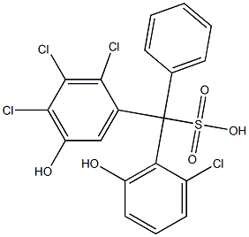 (2-Chloro-6-hydroxyphenyl)(2,3,4-trichloro-5-hydroxyphenyl)phenylmethanesulfonic acid 结构式