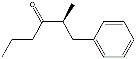 [S,(+)]-2-Methyl-1-phenyl-3-hexanone 结构式