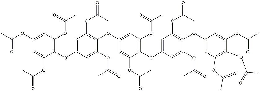 4-[4-[4-(2,4,6-Triacetoxyphenoxy)-2,6-diacetoxyphenoxy]-2,6-diacetoxyphenoxy]-2,3',4',5',6-pentaacetoxydiphenyl ether 结构式