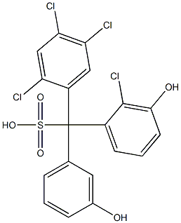 (2-Chloro-3-hydroxyphenyl)(2,4,5-trichlorophenyl)(3-hydroxyphenyl)methanesulfonic acid 结构式