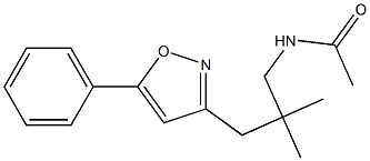 3-(5-Phenylisoxazol-3-yl)-N-acetyl-2,2-dimethyl-1-propanamine 结构式