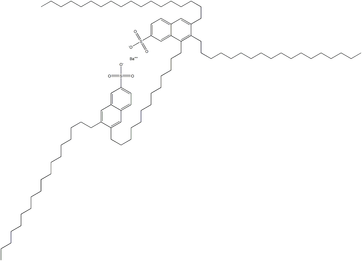 Bis(6,7-dioctadecyl-2-naphthalenesulfonic acid)barium salt 结构式