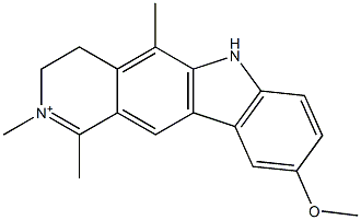 4,6-Dihydro-9-methoxy-1,2,5-trimethyl-3H-pyrido[4,3-b]carbazol-2-ium 结构式