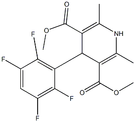 1,4-Dihydro-2,6-dimethyl-4-(2,3,5,6-tetrafluorophenyl)pyridine-3,5-dicarboxylic acid dimethyl ester 结构式