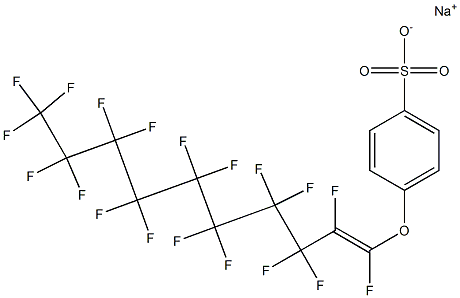 p-(Nonadecafluoro-1-decenyloxy)benzenesulfonic acid sodium salt 结构式