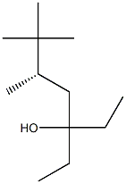 [S,(-)]-3-Ethyl-5,6,6-trimethyl-3-heptanol 结构式
