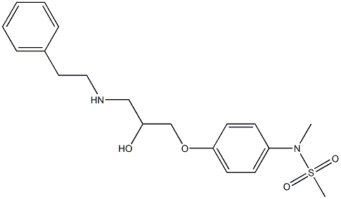 N-[4-[2-Hydroxy-3-(2-phenylethylamino)propyloxy]phenyl]-N-methylmethanesulfonamide 结构式