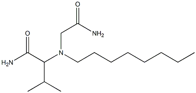 [(1-Carbamoyl-2-methylpropyl)octylamino]acetamide 结构式