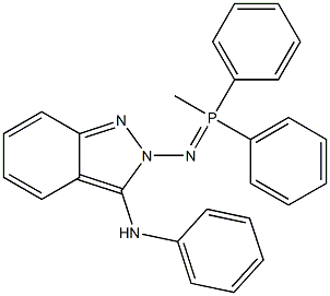 3-Phenylamino-2-[methyldiphenylphosphoranylideneamino]-2H-indazole 结构式