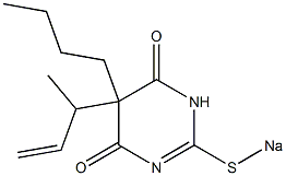 5-Butyl-5-(1-methyl-2-propenyl)-2-sodiothio-4,6(1H,5H)-pyrimidinedione 结构式