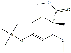 (1S)-2-Methoxy-1-methyl-4-(trimethylsilyl)oxy-3-cyclohexene-1-carboxylic acid methyl ester 结构式