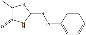 2,3-Dihydro-5-methyl-2-(2-phenylhydrazono)thiazole-4(5H)-one 结构式