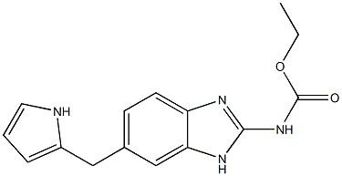 [6-(1H-Pyrrol-2-ylmethyl)-1H-benzimidazol-2-yl]carbamic acid ethyl ester 结构式