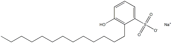 3-Hydroxy-2-tridecylbenzenesulfonic acid sodium salt 结构式