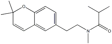 N-[2-(2,2-Dimethyl-2H-1-benzopyran-6-yl)ethyl]-N-methyl-2-methylpropanamide 结构式