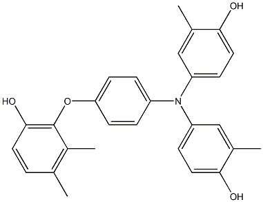 N,N-Bis(4-hydroxy-3-methylphenyl)-4-(6-hydroxy-2,3-dimethylphenoxy)benzenamine 结构式