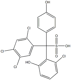 (2-Chloro-6-hydroxyphenyl)(2,4,5-trichlorophenyl)(4-hydroxyphenyl)methanesulfonic acid 结构式