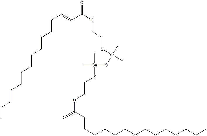 Bis[dimethyl[[2-(1-tetradecenylcarbonyloxy)ethyl]thio]stannyl] sulfide 结构式