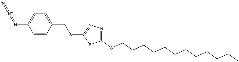 2-(4-Azidobenzylthio)-5-dodecylthio-1,3,4-thiadiazole 结构式