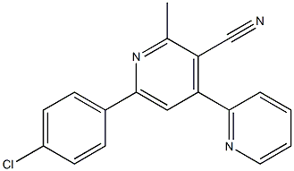 2-Methyl-4-(2-pyridinyl)-6-(4-chlorophenyl)pyridine-3-carbonitrile 结构式