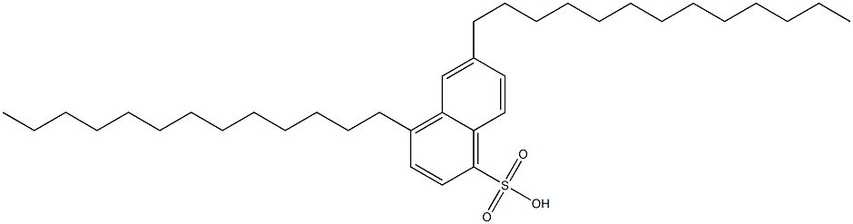 4,6-Ditridecyl-1-naphthalenesulfonic acid 结构式
