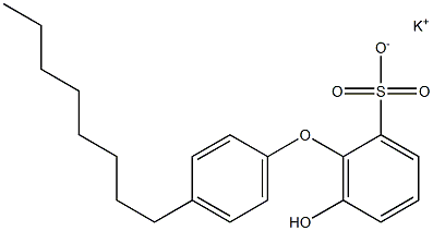 6-Hydroxy-4'-octyl[oxybisbenzene]-2-sulfonic acid potassium salt 结构式