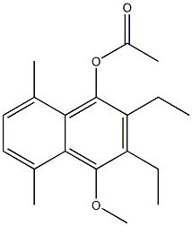 1-Acetoxy-2-ethyl-3-ethyl-4-methoxy-5-methyl-8-methylnaphthalene 结构式