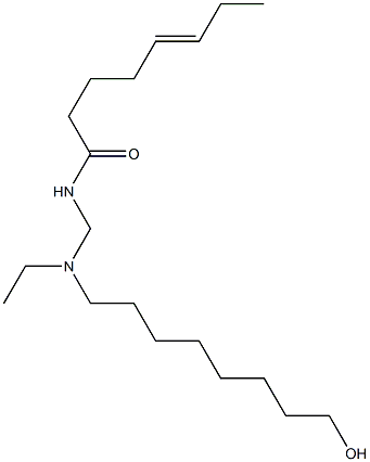 N-[[N-Ethyl-N-(8-hydroxyoctyl)amino]methyl]-5-octenamide 结构式