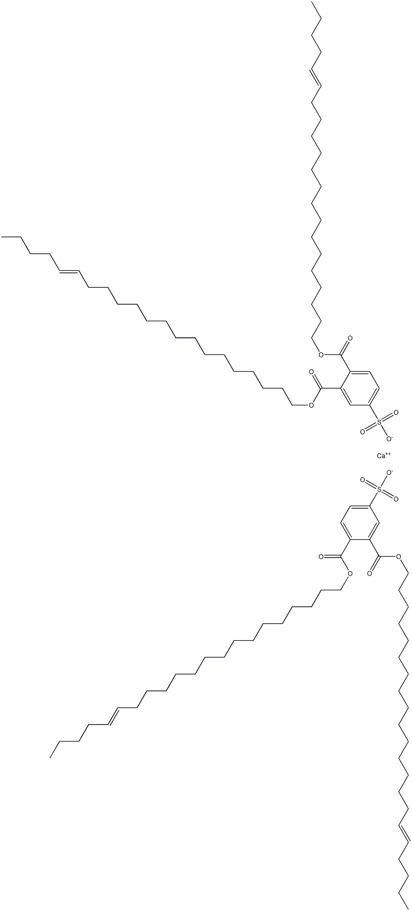 Bis[3,4-di(16-henicosenyloxycarbonyl)benzenesulfonic acid]calcium salt 结构式