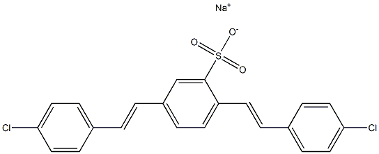 2,5-Bis(4-chlorostyryl)benzenesulfonic acid sodium salt 结构式