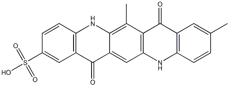 5,7,12,14-Tetrahydro-6,9-dimethyl-7,14-dioxoquino[2,3-b]acridine-2-sulfonic acid 结构式