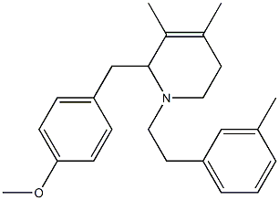 2-(4-Methoxybenzyl)-3,4-dimethyl-1-[2-(m-tolyl)ethyl]-1,2,5,6-tetrahydropyridine 结构式