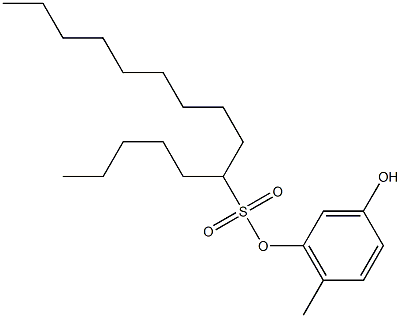 6-Pentadecanesulfonic acid 3-hydroxy-6-methylphenyl ester 结构式