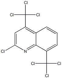 2-Chloro-4,8-bis(trichloromethyl)quinoline 结构式