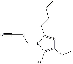 2-Butyl-5-chloro-1-(2-cyanoethyl)-4-ethyl-1H-imidazole 结构式