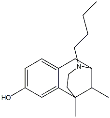 3-Butyl-1,2,3,4,5,6-hexahydro-6,11-dimethyl-2,6-methano-3-benzazocin-8-ol 结构式