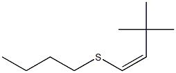 Butyl [(Z)-3,3-dimethyl-1-butenyl] sulfide 结构式