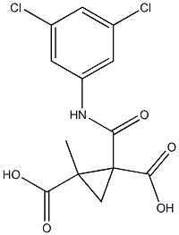 2-(3,5-Dichlorophenylaminocarbonyl)-1-methylcyclopropane-1,2-dicarboxylic acid 结构式