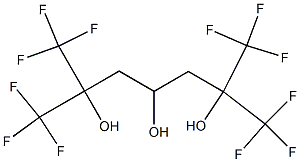 2,6-Bis(trifluoromethyl)-1,1,1,7,7,7-hexafluoro-2,4,6-heptanetriol 结构式